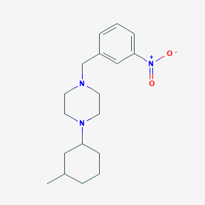 molecular formula C18H27N3O2 B3940734 1-(3-methylcyclohexyl)-4-(3-nitrobenzyl)piperazine 