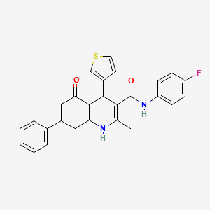 N-(4-fluorophenyl)-2-methyl-5-oxo-7-phenyl-4-(3-thienyl)-1,4,5,6,7,8-hexahydro-3-quinolinecarboxamide