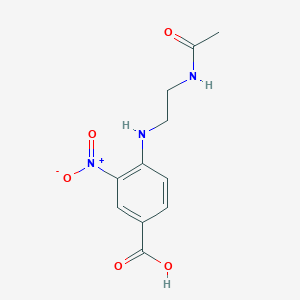 molecular formula C11H13N3O5 B3940753 4-{[2-(acetylamino)ethyl]amino}-3-nitrobenzoic acid 
