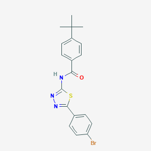 molecular formula C19H18BrN3OS B394076 N-[5-(4-bromophenyl)-1,3,4-thiadiazol-2-yl]-4-tert-butylbenzamide 