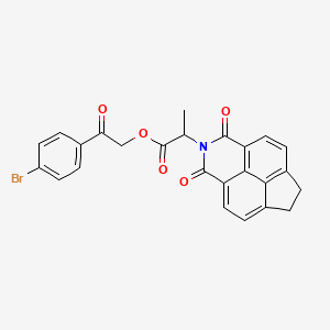 molecular formula C25H18BrNO5 B3940760 2-(4-bromophenyl)-2-oxoethyl 2-(1,3-dioxo-1,3,6,7-tetrahydro-2H-indeno[6,7,1-def]isoquinolin-2-yl)propanoate 