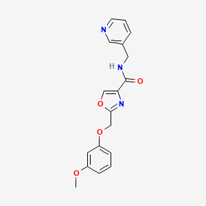 molecular formula C18H17N3O4 B3940773 2-[(3-methoxyphenoxy)methyl]-N-(3-pyridinylmethyl)-1,3-oxazole-4-carboxamide 
