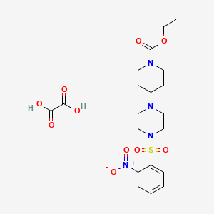 ethyl 4-{4-[(2-nitrophenyl)sulfonyl]-1-piperazinyl}-1-piperidinecarboxylate oxalate
