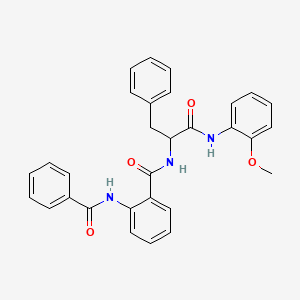 molecular formula C30H27N3O4 B3940802 N-[2-(benzoylamino)benzoyl]-N-(2-methoxyphenyl)phenylalaninamide 