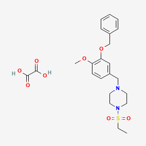 molecular formula C23H30N2O8S B3940812 1-[3-(benzyloxy)-4-methoxybenzyl]-4-(ethylsulfonyl)piperazine oxalate 