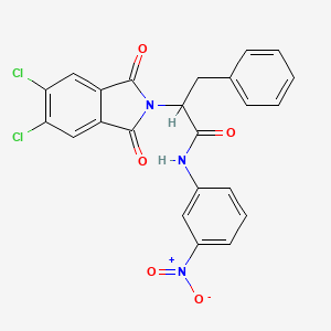 molecular formula C23H15Cl2N3O5 B3940815 2-(5,6-dichloro-1,3-dioxo-1,3-dihydro-2H-isoindol-2-yl)-N-(3-nitrophenyl)-3-phenylpropanamide 
