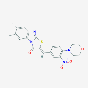 2-[3-nitro-4-(4-morpholinyl)benzylidene]-6,7-dimethyl[1,3]thiazolo[3,2-a]benzimidazol-3(2H)-one