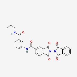 N-{3-[(isobutylamino)carbonyl]phenyl}-1,1',3,3'-tetraoxo-1,1',3,3'-tetrahydro-2,2'-biisoindole-5-carboxamide