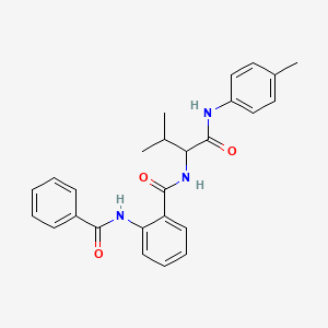 molecular formula C26H27N3O3 B3940837 2-(benzoylamino)-N-(2-methyl-1-{[(4-methylphenyl)amino]carbonyl}propyl)benzamide 