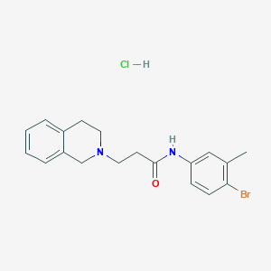 N-(4-bromo-3-methylphenyl)-3-(3,4-dihydro-2(1H)-isoquinolinyl)propanamide hydrochloride