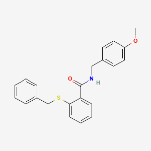 molecular formula C22H21NO2S B3940851 2-(benzylthio)-N-(4-methoxybenzyl)benzamide 