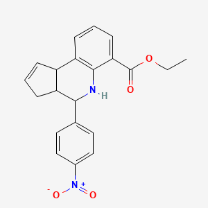 molecular formula C21H20N2O4 B3940862 ethyl 4-(4-nitrophenyl)-3a,4,5,9b-tetrahydro-3H-cyclopenta[c]quinoline-6-carboxylate 