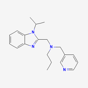 molecular formula C20H26N4 B3940870 N-[(1-isopropyl-1H-benzimidazol-2-yl)methyl]-N-(pyridin-3-ylmethyl)propan-1-amine 