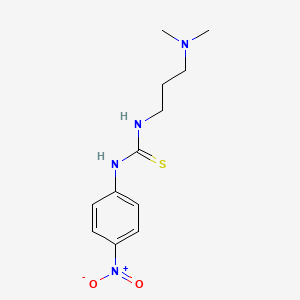 molecular formula C12H18N4O2S B3940873 N-[3-(dimethylamino)propyl]-N'-(4-nitrophenyl)thiourea 