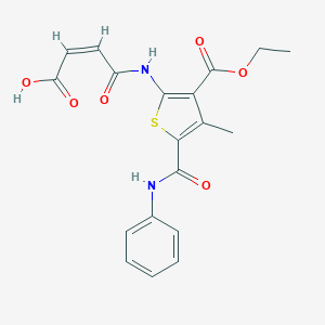 4-{[5-(Anilinocarbonyl)-3-(ethoxycarbonyl)-4-methyl-2-thienyl]amino}-4-oxo-2-butenoic acid