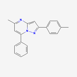 molecular formula C20H17N3 B3940906 5-methyl-2-(4-methylphenyl)-7-phenylpyrazolo[1,5-a]pyrimidine 