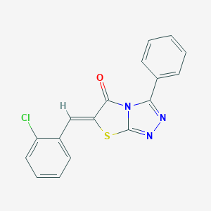 molecular formula C17H10ClN3OS B394091 6-(2-chlorobenzylidene)-3-phenyl[1,3]thiazolo[2,3-c][1,2,4]triazol-5(6H)-one 