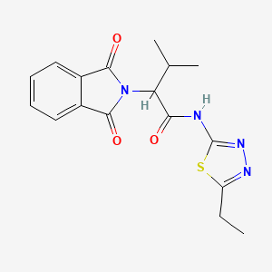 molecular formula C17H18N4O3S B3940914 2-(1,3-dioxo-1,3-dihydro-2H-isoindol-2-yl)-N-(5-ethyl-1,3,4-thiadiazol-2-yl)-3-methylbutanamide 