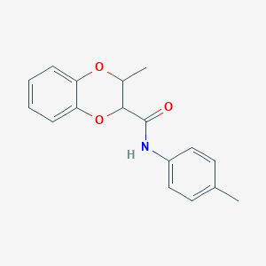 molecular formula C17H17NO3 B3940918 3-methyl-N-(4-methylphenyl)-2,3-dihydro-1,4-benzodioxine-2-carboxamide 