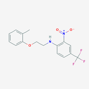 molecular formula C16H15F3N2O3 B3940924 N-[2-(2-methylphenoxy)ethyl]-2-nitro-4-(trifluoromethyl)aniline 