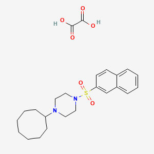 molecular formula C24H32N2O6S B3940932 1-cyclooctyl-4-(2-naphthylsulfonyl)piperazine oxalate 