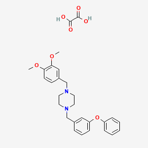 molecular formula C28H32N2O7 B3940938 1-(3,4-dimethoxybenzyl)-4-(3-phenoxybenzyl)piperazine oxalate 
