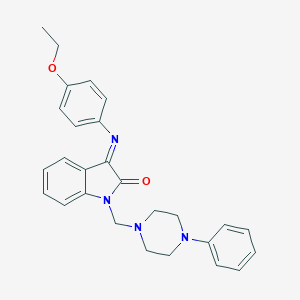 3-[(4-ethoxyphenyl)imino]-1-[(4-phenylpiperazino)methyl]-1H-indol-2-one