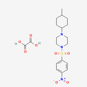 molecular formula C19H27N3O8S B3940941 1-(4-methylcyclohexyl)-4-[(4-nitrophenyl)sulfonyl]piperazine oxalate 