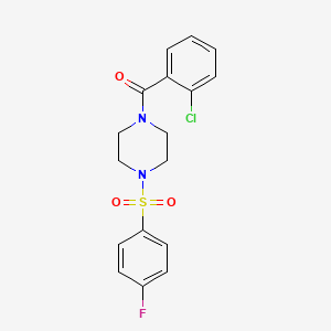 molecular formula C17H16ClFN2O3S B3940953 1-(2-chlorobenzoyl)-4-[(4-fluorophenyl)sulfonyl]piperazine 