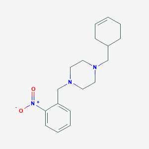 molecular formula C18H25N3O2 B3940978 1-(3-cyclohexen-1-ylmethyl)-4-(2-nitrobenzyl)piperazine 