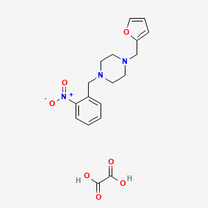 molecular formula C18H21N3O7 B3940992 1-(2-furylmethyl)-4-(2-nitrobenzyl)piperazine oxalate 