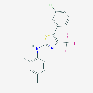 5-(3-chlorophenyl)-N-(2,4-dimethylphenyl)-4-(trifluoromethyl)-1,3-thiazol-2-amine