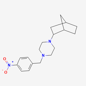 molecular formula C18H25N3O2 B3941032 1-bicyclo[2.2.1]hept-2-yl-4-(4-nitrobenzyl)piperazine 