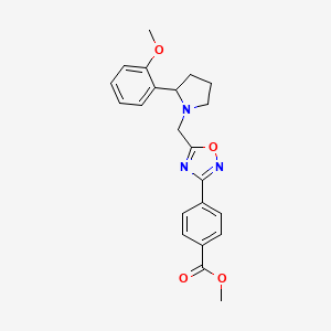 molecular formula C22H23N3O4 B3941035 methyl 4-(5-{[2-(2-methoxyphenyl)-1-pyrrolidinyl]methyl}-1,2,4-oxadiazol-3-yl)benzoate 