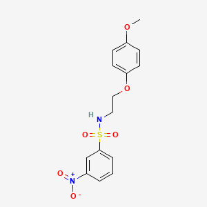 molecular formula C15H16N2O6S B3941040 N-[2-(4-methoxyphenoxy)ethyl]-3-nitrobenzenesulfonamide 