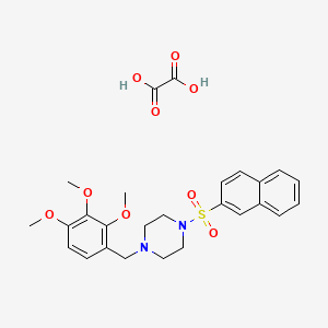 molecular formula C26H30N2O9S B3941060 1-(2-naphthylsulfonyl)-4-(2,3,4-trimethoxybenzyl)piperazine oxalate 