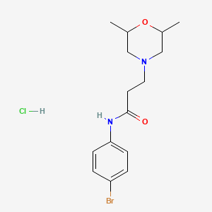 molecular formula C15H22BrClN2O2 B3941085 N-(4-bromophenyl)-3-(2,6-dimethyl-4-morpholinyl)propanamide hydrochloride 
