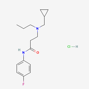 molecular formula C16H24ClFN2O B3941099 N~3~-(cyclopropylmethyl)-N~1~-(4-fluorophenyl)-N~3~-propyl-beta-alaninamide hydrochloride 