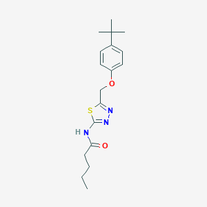 N-{5-[(4-tert-butylphenoxy)methyl]-1,3,4-thiadiazol-2-yl}pentanamide