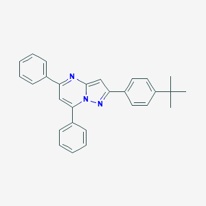 molecular formula C28H25N3 B394111 2-(4-Tert-butylphenyl)-5,7-diphenylpyrazolo[1,5-a]pyrimidine 
