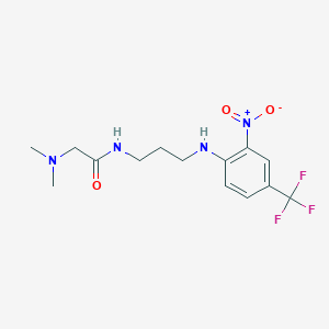 molecular formula C14H19F3N4O3 B3941113 N~2~,N~2~-dimethyl-N~1~-(3-{[2-nitro-4-(trifluoromethyl)phenyl]amino}propyl)glycinamide 