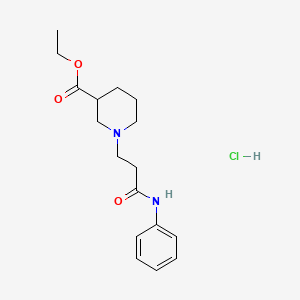 molecular formula C17H25ClN2O3 B3941157 ethyl 1-(3-anilino-3-oxopropyl)-3-piperidinecarboxylate hydrochloride 