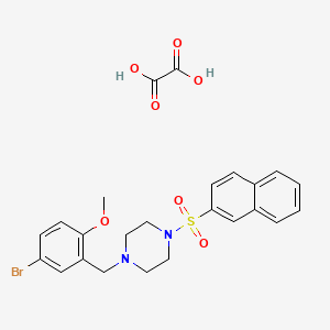 molecular formula C24H25BrN2O7S B3941166 1-(5-bromo-2-methoxybenzyl)-4-(2-naphthylsulfonyl)piperazine oxalate 