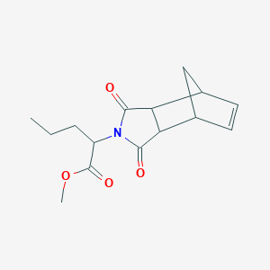 molecular formula C15H19NO4 B3941172 methyl 2-(3,5-dioxo-4-azatricyclo[5.2.1.0~2,6~]dec-8-en-4-yl)pentanoate 