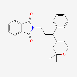 molecular formula C24H27NO3 B3941184 2-[3-(2,2-dimethyltetrahydro-2H-pyran-4-yl)-3-phenylpropyl]-1H-isoindole-1,3(2H)-dione 