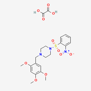 molecular formula C22H27N3O11S B3941187 1-[(2-nitrophenyl)sulfonyl]-4-(2,4,5-trimethoxybenzyl)piperazine oxalate 