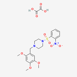 molecular formula C22H27N3O11S B3941187 1-(2-Nitrophenyl)sulfonyl-4-[(2,4,5-trimethoxyphenyl)methyl]piperazine;oxalic acid 