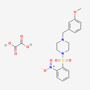 molecular formula C20H23N3O9S B3941218 1-(3-methoxybenzyl)-4-[(2-nitrophenyl)sulfonyl]piperazine oxalate 