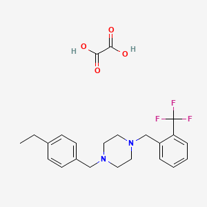 molecular formula C23H27F3N2O4 B3941222 1-(4-ethylbenzyl)-4-[2-(trifluoromethyl)benzyl]piperazine oxalate 
