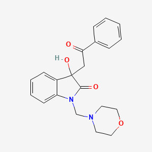 3-hydroxy-1-(4-morpholinylmethyl)-3-(2-oxo-2-phenylethyl)-1,3-dihydro-2H-indol-2-one